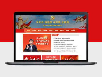 响应式政府党史学习党建专题网站模板